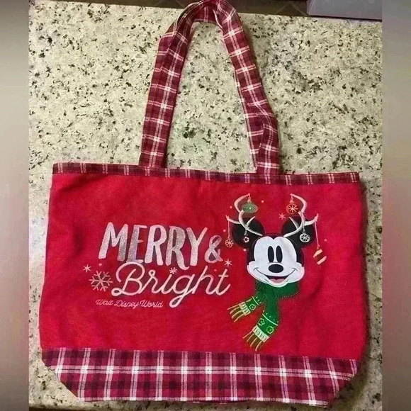 Disney Christmas “Merry and Bright” Tote - Picture 1 of 5